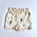 Ollie Linen Shorts  (Festive Print)